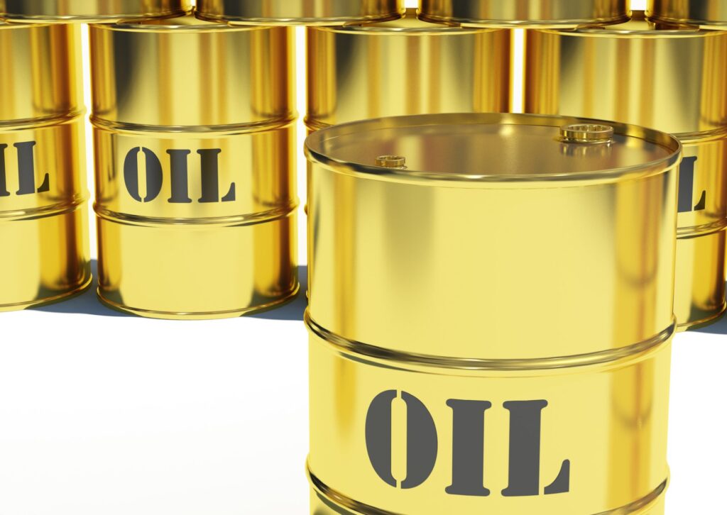 Gold Oil Drum