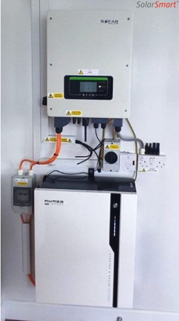 A SoFar inverter and GTX battery solar pv system installed by SolarSmart Energy Ltd Ireland.